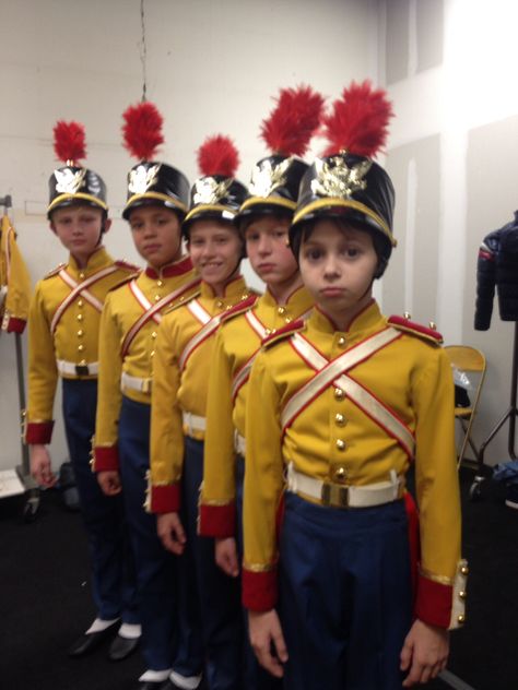 The boys and their soldier costumes for the nutcracker at the New York City ballet Nutcracker Soldier Costume, Nutcracker Costumes Diy, Ballerina Halloween Costume, Toy Soldier Costume, Nutcracker Ballet Costumes, Dance Recital Costumes, Ballet Recital, Nutcracker Costumes, Soldier Costume