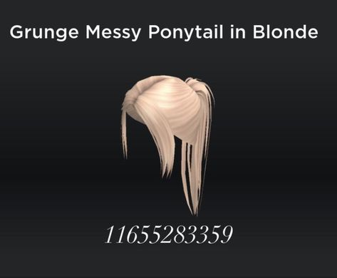 Roblox Messy Hair Codes, Roblox Codes Hair, Blonde Hair Roblox, Messy Blonde Hair, Roblox Hair Codes, Blonde Hair Codes, Brown Hair Roblox, Roblox Ids, Bloxburg Outfits