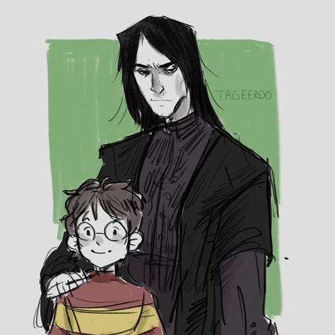 Severitus fanart by Tageerdo Harry And Severus, Snape Fan Art, Animation Student, Severus Snape Fanart, Harry Potter Severus, Harry Potter Severus Snape, Snape Harry Potter, Snape Harry, Gay Harry Potter