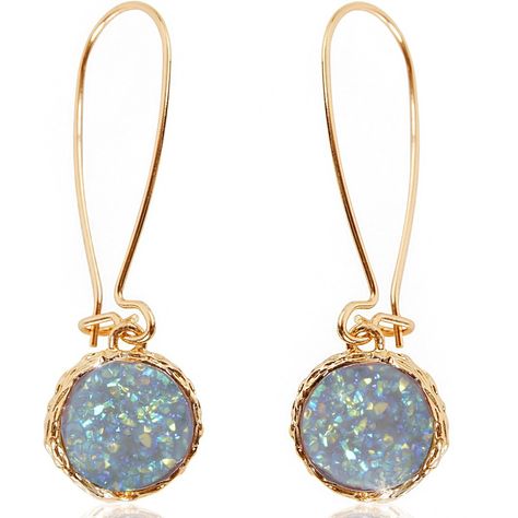 PRICES MAY VARY. STYLISH DESIGN - These long, dangling pull through drop earrings are set with unique round simulated gemstone druzies with sparkly glitter iridescent crystals. They are the perfect pair of trendy bohemian dangly earrings for every day, or as a fashion statement for any formal, prom, wedding, bridesmaid or pageant look. SUPERIOR QUALITY - Every detail has been fine-tuned for maximum quality, longevity, and comfort. Approximate Measurements: 2 inch. 14K Gold plated metal and acryl Rose Gold Dangle Earrings, Iridescent Crystal, Cute Gift Boxes, Druzy Earrings, Party Earrings, Trendy Boho, Pull Through, Birthstone Earring, Hanging Earrings