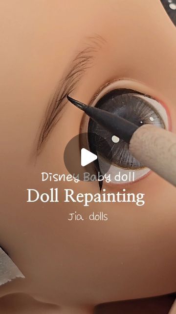 Painting Doll Faces, Disney Baby Dolls, Doll Makeover, Disney Doll, Doll Faces, Disney Dolls, Doll Repaint, Baby Disney, Doll Face