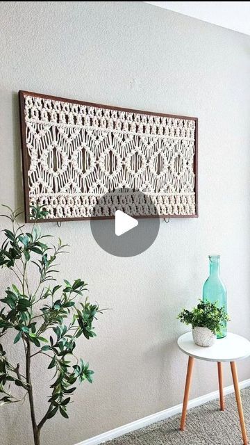 Rachel Anderson | Fiber artist on Instagram: "Still one of my favorite macrame wall hangings 😍
And I bought a new even larger frame to make another! A little stumped on a design but im sure it will come to me.

✨️I would love your know what you think of framed macrame art!?
.
.
.
.
AVAILABLE links in bio:
1. Wall hangings, PDF patterns, supplies, and DIY kits.
2. ONLINE MACRAME COURSES: Comment "macrame course".
3. Best macrame cord discounts from the top companies.
4. Wholesale macrame items." Macrame Photo Wall Hanging Tutorial, Macrame On Wire Frame, Macrame Painting Frame, Framed Macrame, Macrame Pixel Tutorial, Square Knot Macrame Wall Hangings, Macrame Knots Diy, Macrame Items, Macrame Inspiration