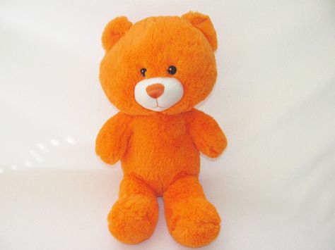 18" Build A Bear Bright Orange Pizazzy Color Popz Big Head Plush Stuffed Toy #BuildaBear Teddy Bears For Sale, Big Head, Build A Bear, Stuffed Toy, Teddy Bears, Bright Orange, Favorite Color, Dinosaur Stuffed Animal, Bears