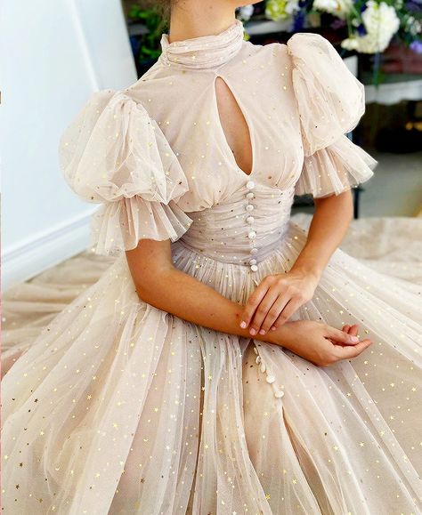 Goddess Prom Dress, High Neck Evening Dress, Fairy Prom Dress, Teuta Matoshi, Dress Engagement, Prom Dresses With Pockets, Evening Dresses Short, Fairytale Dress, A Line Prom Dresses