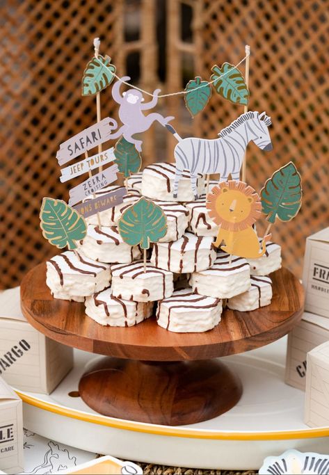 Wild Four Birthday Party, Two Wild Birthday Party Decorations, Born Two Be Wild Cake, Wild One Table Decorations, Wild One Birthday Smash Cake, Four Ever Wild Birthday Boy, Safari Dessert Table Ideas, Wild One Cake Ideas, Safari Themed Food