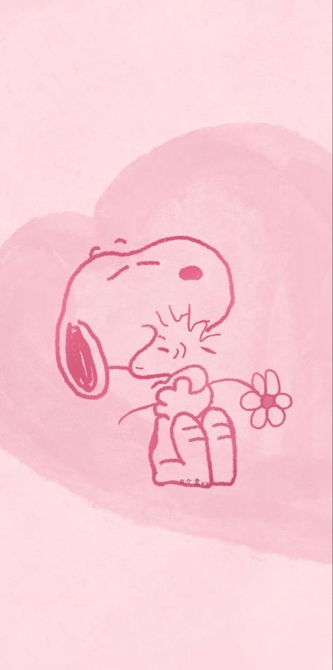 Snoopy Valentine, Day Wallpaper, Snoopy, Pink