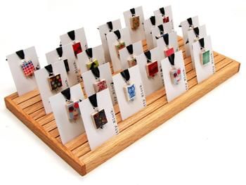 Bitty Block Wood Carded Pendant Display Jewellery Display Ideas, Pendant Display, Craft Show Display Ideas, Stall Display, Show Display Ideas, Jewellery Displays, Jewelry Display Ideas, Craft Fairs Booth, Craft Stalls