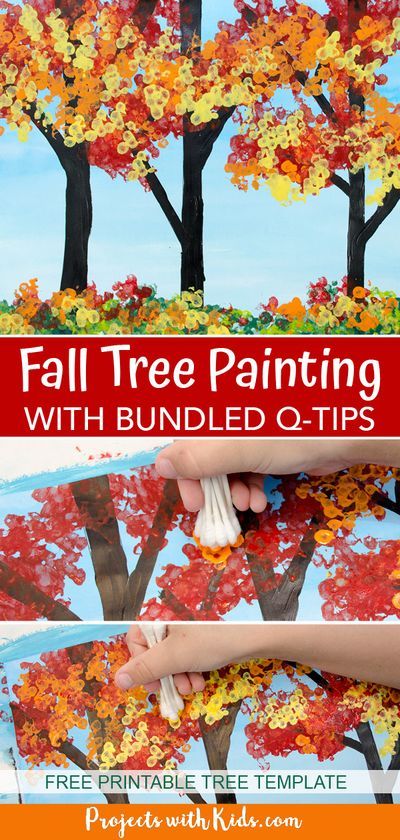 Printable Tree, Fall Tree Painting, Tree Template, Autumn Leaves Art, Fun Fall Crafts, Fall Arts And Crafts, Fall Art Projects, Thanksgiving Art, Fall Tree