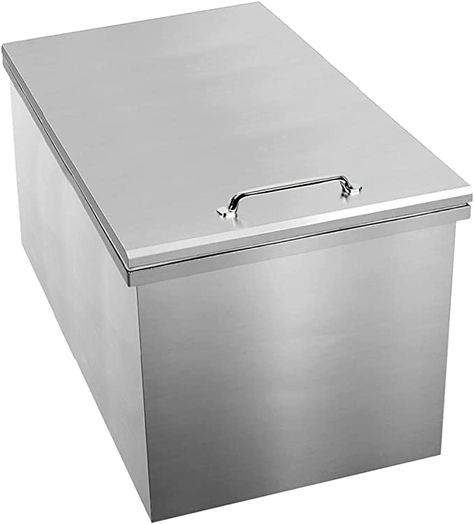 Amazon.com: Karpevta Outdoor Drop in Ice Chest Stainless Steel Drop in Cooler L20XW14XH12 inch Drop in Ice Cooler 28 Quart Capacity Ice Chest with Cover : Appliances Ice Cooler, Ice Chest, Drop In, Outdoor Living, Stainless Steel