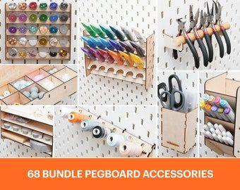 Wall Pegboard, Camera Organization, Pegboard Craft Room, Ikea Pegboard, Wooden Pegboard, Pegboard Storage, Paint Organization, Room Organizer, Pegboard Organization