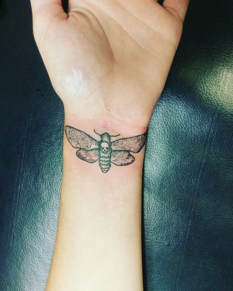 Moth Wrist Tattoo, Moth Tattoos, Deaths Head Moth, Moth Tattoo, Wrist Tattoo, Tattoo Inspo, Wrist Tattoos, Amphibians, Infinity Tattoo