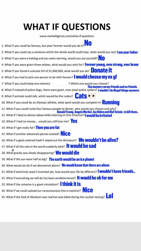 #what #if #question #s What Ifs Questions, What If Questions Funny What If Thoughts, What Ifs, Question Everything, What If Questions, Double Take, Forever Young, Pick One, Text Messages