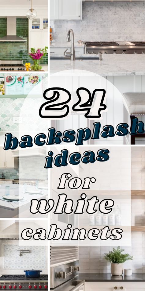 Classic Backsplash, Backsplash Kitchen White Cabinets, Backsplash For White Cabinets, Backsplash Trends, Backsplash With White Cabinets, Kitchen Backsplash Trends, Home Inspo Living Room, Unique Kitchen Backsplash, White Kitchen Backsplash