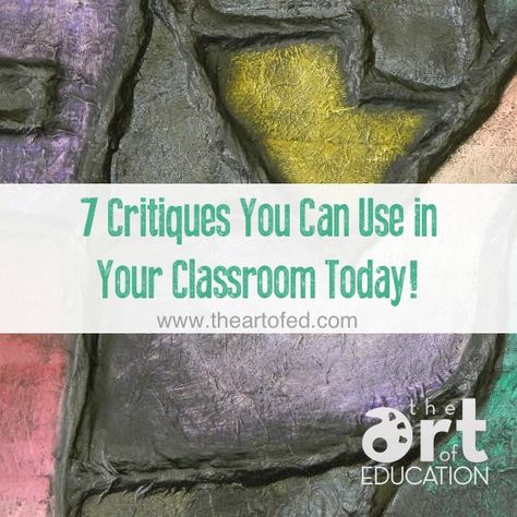 Conducting critiques is an important part of teaching art. Critiques teach higher order thinking skills, get students interacting with one another and help students receive authentic feedback from both their peers and their teachers. However, if you are going to do multiple critiques throughout the year, you need to move beyond simply holding a discussion […] Art Rubric, Art Critique, High School Art Lesson Plans, Art Teaching Resources, Higher Order Thinking Skills, Art Criticism, Art Curriculum, Kindergarten Art, Art Lessons Elementary