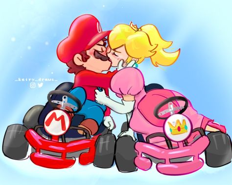 Mario Kart, Princess Peach, Mario, Blue