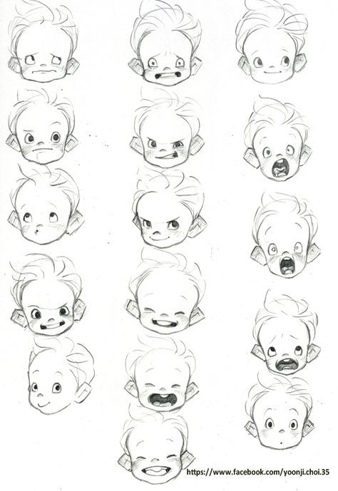 Desen Realist, Desen Anime, Drawing Faces, Baby Drawing, 인물 드로잉, 캐릭터 드로잉, Drawing Expressions, Cartoon Faces, Art Et Illustration