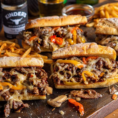 Venison Philly Cheese Steak, Venison Stroganoff, Venison Steak Recipes, Cheese Steaks, Steak With Blue Cheese, Catering Recipes, Venison Burgers, Deer Recipes, Venison Steak