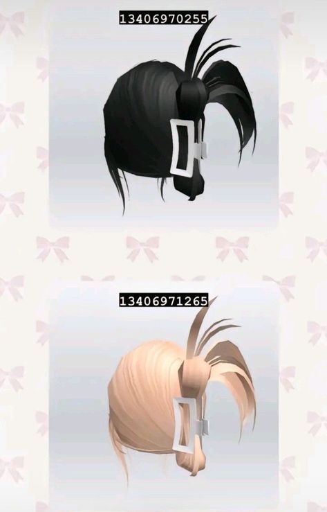 cute claw clip hair codes - berry avenue!! Roblox Hair Codes, Emo Outfit Ideas, Preppy Decal, Pic Code, Roblox Hair, Claw Clip Hair, Roblox Brookhaven, Hair Codes, Y2k Hair