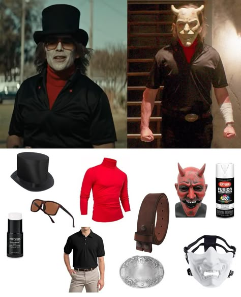 The Grabber Costume, The Black Phone Costume, Black Phone Costume, Ethan Hawke Black Phone, Grabber Black Phone, The Grabber Mask, The Grabber Black Phone, Makeup To Recreate, Movie Costumes Men