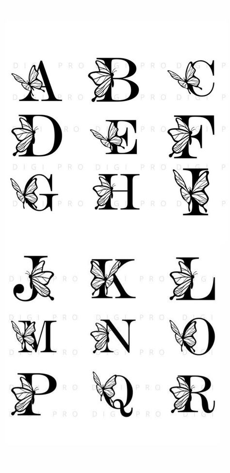 Butterfly And Initial Tattoo, Letter A With Butterfly Tattoo, R Butterfly Tattoo, Butterflies With Names Tattoo, Butterfly Tattoo With Letter Inside, K Butterfly Tattoo, Butterfly Tattoo With Letters, Butterfly And Name Tattoo, Butterfly With Initials Tattoo