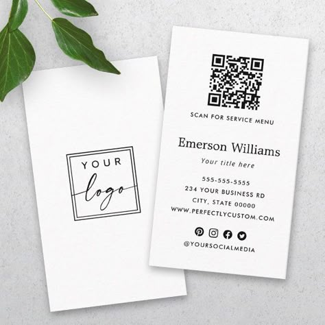 Personal Business Card Design Creative, Entrepreneur Business Cards, Real Estate Client Gifts, Elegant Business Cards Design, Unique Business Cards Design, Cute Business Cards, Tea Packaging Design, Photo Business Cards, Qr Code Business Card