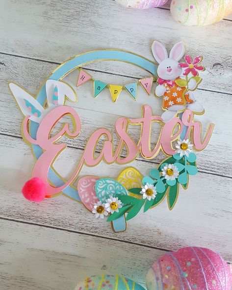 Spring Theme Party, Easter Cake Toppers, Personalized Party Decorations, Cards Cake, Diy Cake Topper Birthday, Cricut Cake, Idee Cricut, Personalized Party Decor, Easter Printables Free