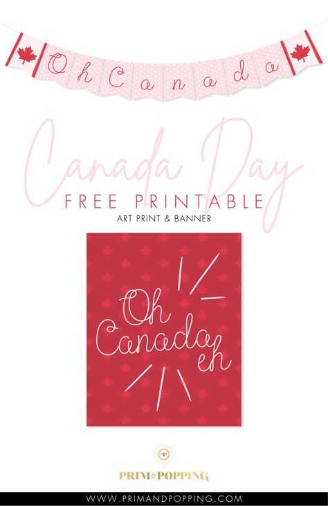 Canada Day Printables, Canada Day Party, Oh Canada, Canada Eh, Happy Canada Day, July 1st, Printables Free, Canada Day, Be Proud