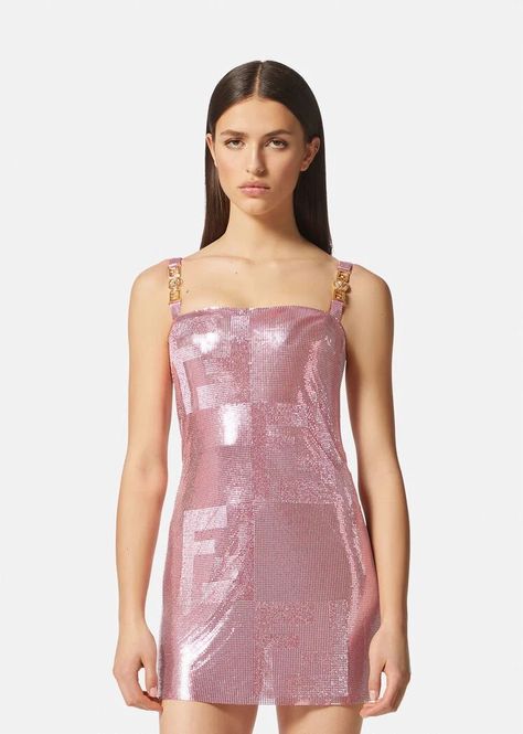 amor on Twitter: "this Fendi by Versace metal mesh mini dress, so true of Donatella… " Fendace Dress, Versace Mini Dress, Holographic Dress, Versace Pink, Boned Corsets, Mesh Mini Dress, Versace Dress, Mini Dresses Online, Donatella Versace