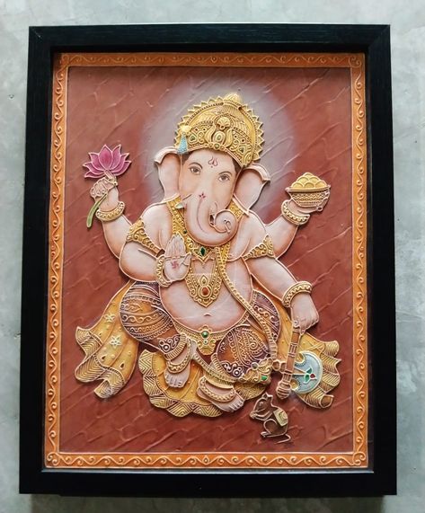 Buy Customised Relief Painting Frame of Lord Ganesh for Wall Decor online on Etsy India. Shop for handmade, vintage and unique Oil Paintings items from StudioHrs online on Etsy