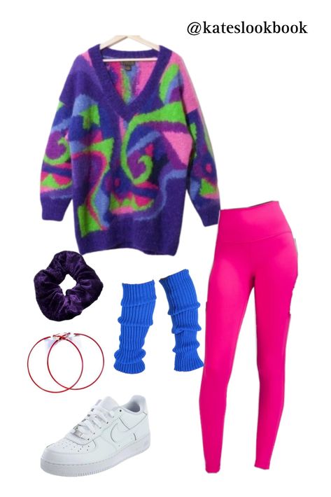 Outfit Ideas 80s Style Retro, 80s Pop Star Outfit, 80s Outfit Ideas Women, 80s Plus Size Fashion, 80s Outfits Party 1980s, Decades Day Spirit Week 80s Party, 80s High School Fashion, 80s Fitness Outfit, 1980s Fashion Women Clothing 80s Style