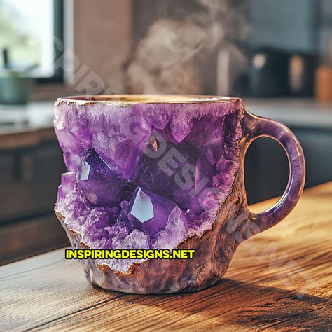 There’s coffee. And then there’s coffee served in a mineral crystal coffee mug. Trust me, once you sip from one of these geological wonders, you’ll never want to go back to ordinary ceramic again. Why settle for plain when you could be cradling a mug made of amethyst or fluorite? These mugs don’t just hold … Crystal Mug, Amethyst Geodes Gemstone Gift, Mineral Crystal Coffee Mugs, Magical Coffee Mug, Geode Mug, Spiritual Coffee Mugs, Coffee Serving, Purple Quartz, Raw Minerals