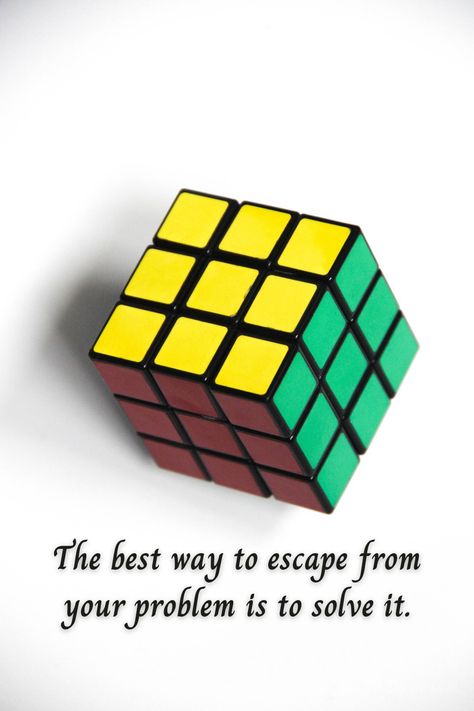 The best way to escape from your problem is to solve it. Follow Quotes4ever for daily motivational quotes. Rubiks Cube Quotes Life, Escape Quotes, Problem Quotes, Brilliant Quote, Man Up Quotes, Backgrounds Phone, Basic Skills, Motivational Wallpaper, Smart Living