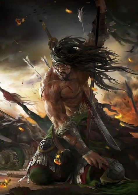 Warrior Profile Picture, Male Aasimar Character Design, Warrior Concept Art, Warriors Illustration, Warriors Wallpaper, Pictures Of Shiva, Wounded Warrior, Hinduism Art, Conan The Barbarian