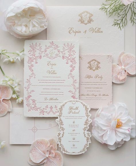 ဖိတ်စာ Design, Bridgerton Wedding Invitation, Debut Invitation Ideas, Bridgerton Invitation, Pink Wedding Cards, Princess Wedding Invitations, Invitation Card Design Wedding, Coquette Invitation, Invitation Card Ideas