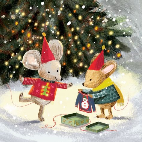 Ag Jatkowska (@agjatkowska) • Instagram photos and videos Maus Illustration, Baby Christmas Card, Stuffed Pumpkin, Christmas Card Illustration, Mouse Illustration, Winter Illustration, Cute Christmas Wallpaper, Pop Art Wallpaper, Halloween Drawings