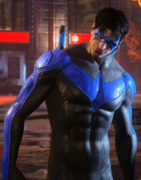 Nightwing Long Hair, Gotham Knights Nightwing, Nighwing, Nightwing Cosplay, Superhero Man, Tim Drake Red Robin, Gotham Knights, Superhero Cosplay, Dc Comics Artwork