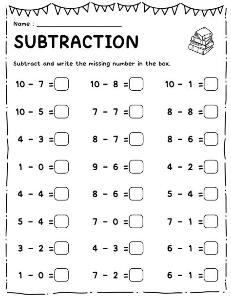 Make math fun and easy for your little learners with our Single Digit Subtraction Worksheets! Designed for kindergarten and 1st grade, these worksheets help children master subtraction and understand place value. 1 Digit Subtraction Worksheets, Easy Subtraction Worksheets, Fun Subtraction Worksheets, 1st Grade Subtraction Worksheets, Subtraction Worksheets Grade 1, Subtraction Worksheets Kindergarten, Maths Worksheets For Kindergarten, K3 Activities, Simple Math Worksheets