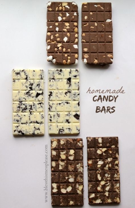 homemade candy bars with nuts Candy Bar Recipes, Chocolate Dessert Bar, Mr Goodbar, Home Made Candy, Homemade Peppermint Patties, Homemade Candy Bars, Candy Bar Recipe, Homemade Chocolate Bars, Make Your Own Chocolate