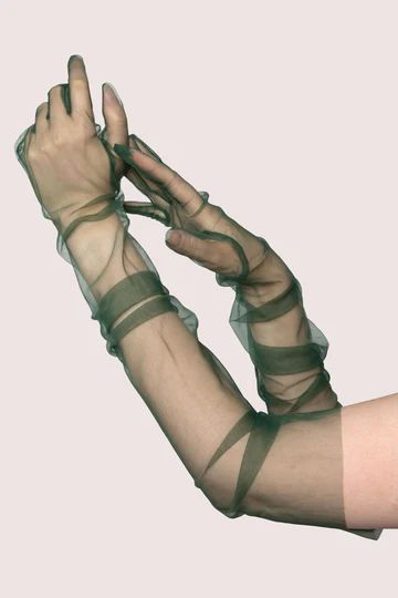 Erotic – Playful Promises Australia Gloves Drawing, Illustration Poses, Gloves Aesthetic, Playful Promises, Sheer Gloves, Tulle Gloves, Silk Gloves, Autumn Witch, Green Gloves