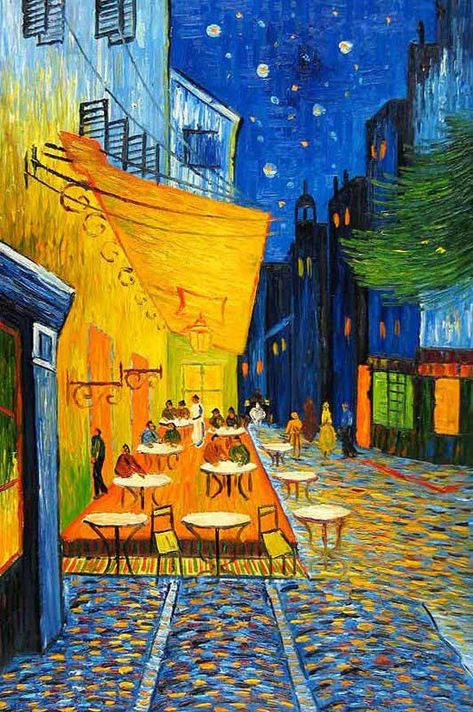 10 das obras mais famosas de Van Gogh - Arte no Mundo - arteref Art Aesthetic Outfit, Paintings Tumblr, فنسنت فان جوخ, Van Gogh Pictures, Terrace At Night, Vincent Willem Van Gogh, Van Vw, Bmw R100, Alchemy Art