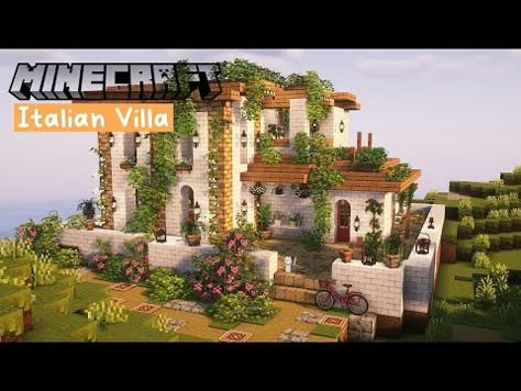 Minecraft Coastal Italian Villa Cottage 🌊🪴- Speedbuild | W/ CIT Resource Packs & Cocricot - YouTube Italian Villa Minecraft House, Greek Houses Minecraft, Minecraft Spanish Villa, Minecraft Italian Town, Italian Minecraft House, Minecraft Italian Villa, Italy Minecraft, Minecraft Vineyard, Minecraft Italian