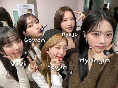 Loossemble members and their names <3 Kpop Group Names, Girls Group Names, Straight Across Bangs, Bigger Eyes, Chubby Cheeks, Twitter Update, Daegu, Kpop Groups, Pop Group