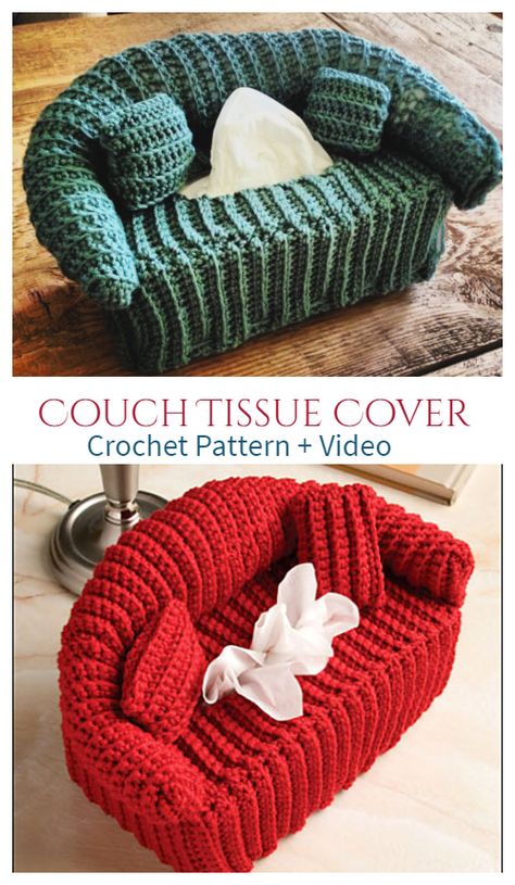 10+ Christmas Tissue Box Cover Free Crochet Patterns - DIY Magazine Cute Crochet Tissue Box Cover, Tissue Box Cover Crochet Pattern Free, Tissue Box Holder Crochet, Crochet Magazine Holder, Crocheted Tissue Box Covers Free, Tissue Box Crochet Pattern Free, Diy Tissue Box Cover Ideas, Crochet Kleenex Box Cover Pattern Free, Tissue Cover Crochet