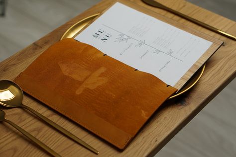 Menu Folder, Leather Menu, Important Documents, Letter Paper, Leather Cover, Wood Colors, Sleek Design, Ukraine, Leather