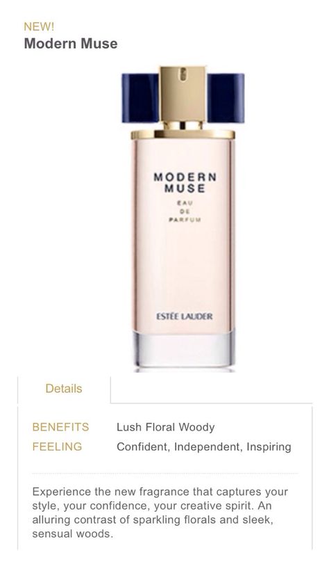 Estée Lauder's new fragrance "Modern Muse" 2013/2014 Modern Muse Perfume, Designer Perfume, Blue Perfume, Modern Muse, Blue Candy, Perfume Design, Estée Lauder, Fragrance Design, New Fragrances