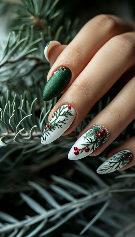 🎄✨ Embrace the festive spirit with dazzling Christmas nails! 🌟 Explore enchanting winter nail designs that capture the magic of the season. ❄️ From classic reds to icy blues, these Christmas nail designs will add a touch of holiday cheer to your fingertips. 🎁 Elevate your nail game with intricate and stylish nail designs perfect for the winter wonderland ahead. ❅ Swipe through for some serious Christmas nail inspo! 🎅✨ #ChristmasNails #WinterNails #NailDesign #ChristmasMagic ✨🌈 Basic Christmas Nails, Firework Nails, Space Nails, Christmas Manicure, Festive Nail Art, Green Nail Designs, October Nails, Cute Christmas Nails, Christmas Gel Nails