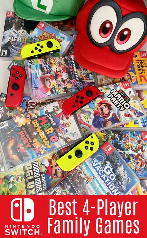 Nintendo Switch Games For Adults, Nintendo Switch Multiplayer Games, Multiplayer Switch Games, Mario Party Games, Nintendo Gift Card, Gamer Party, Family Friendly Games, Nintendo Classic, Switch Games