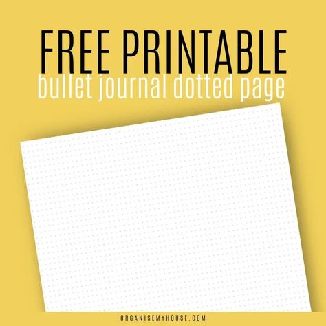 This is a really useful printable page for the ever popular dot grid bullet page. Print off as many as you need - and get journalling! Free download pdf in black and white format. A4 and Letter sizes available. Bullet Journal Format, 1 Inch Grid Paper Printable, Types Of Bullet Points, Study Planner Printable Free, Page Bullet Journal, Journal Paper Printable, Bullet Journal Grid Spacing, Journal Printables Free, Study Planner Printable