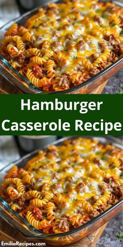 Craving hamburger casserole recipes? Our Hamburger Casserole Recipe is a must-try! It's a flavorful ground beef recipe for dinner, bringing together juicy beef, pasta, and cheese in one dish. Easy Hamburger Casserole, Quick Beef Recipes, Pasta Veggies, Hamburger Casseroles Recipes, Ground Beef Recipe, Ground Beef Casserole Recipes, Ground Beef Pasta, Recipe For Dinner, Easy Ground Beef