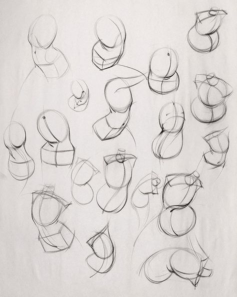 These are kinda beans, kinda robo beans. With shoulders. Kinda. It’s an old lesson, but super important - proko.com/41 #drawing #sketching… Figure Drawing References, Drawing Advice, Drawing Fundamentals, Life Drawing Reference, Draw Ideas, Body Drawing Tutorial, Human Anatomy Drawing, Human Anatomy Art, Anatomy Sketches